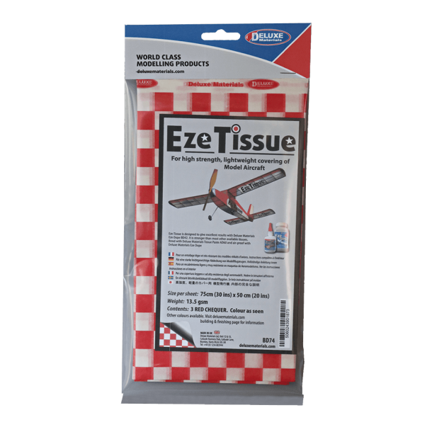 Eze Tissue (red chequer), 3 sheets/pack