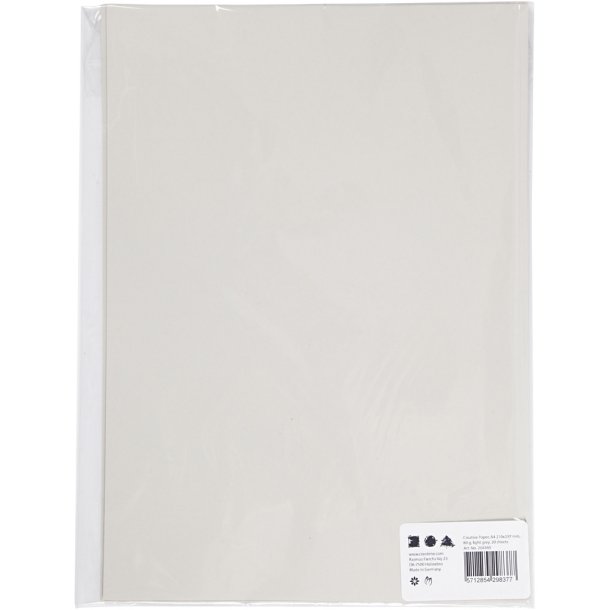 Creativ papir, A4 210x297 mm, 80 g, gr, 20ark
