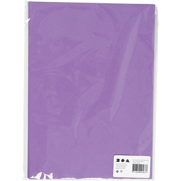 Creativ papir, A4 210x297 mm, 80 g, lilla, 20ark