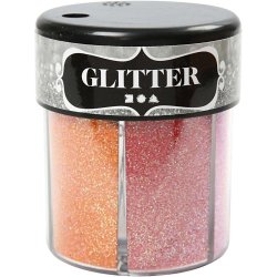 Glitter, ass. farver, 6x13g