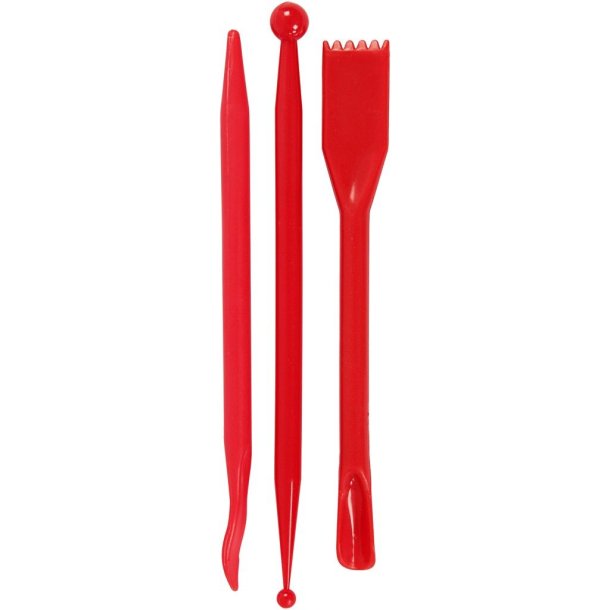 Modellrpinde, L: 14,5 cm, rd, 3stk.