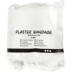 Gipsgaze 4 ruller 5 cm X 2,5m