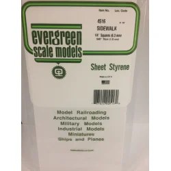 Fortovsfliser - 6,3 x 6,3 mm. 0,4mm fuge