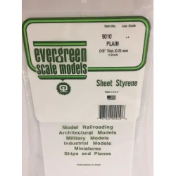 Hvid polystyren ark 15x30 cm 0,25mm, 4 ark pr pakke