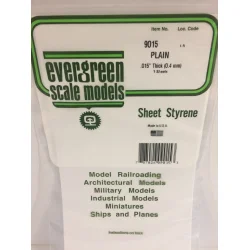 Hvid polystyren ark 15x30 cm 0,38mm, 3 ark pr pakke