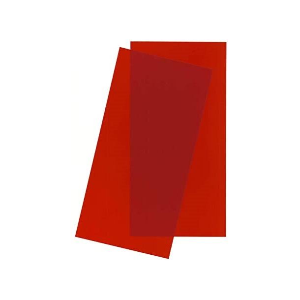 Transperant ark 15x30 cm 0,25 mm Rd, 2 Stk