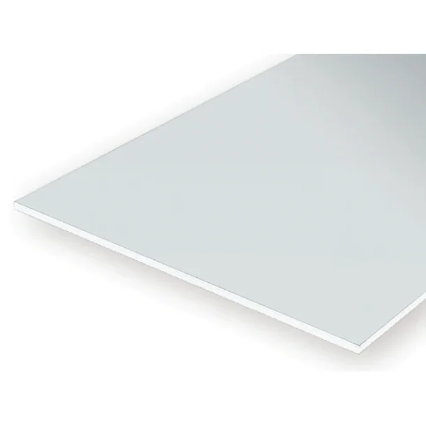 Hvid polystyren ark 15x30 cm 0,50mm, 3 ark pr pakke
