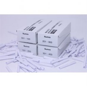 Tombolanummer 1-400 Hvid