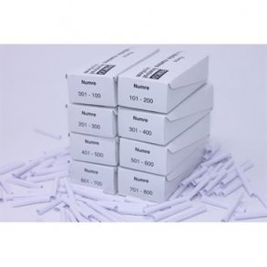 Tombolanummer 1-800 Hvid