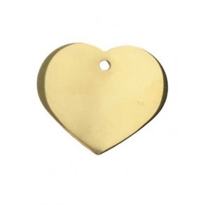 Hunde/katte tegn stort hjerte Messing