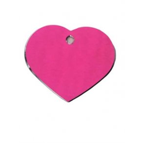 Hunde/katte tegn stort hjerte, Pink, Aluminium
