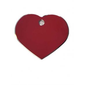 Hunde/katte tegn stort hjerte, R�d, Aluminium