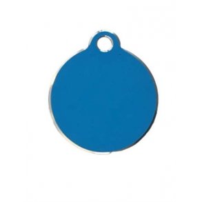 Hunde/katte tegn lille cirkel, Bl�, Aluminium