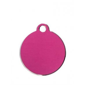 Hunde/katte tegn lille cirkel, Pink, Aluminium