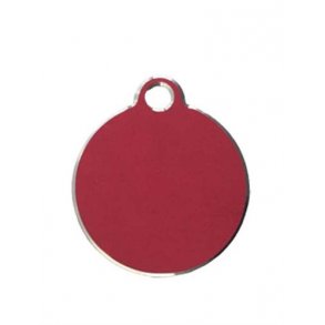 Hunde/katte tegn lille cirkel, R�d, Aluminium