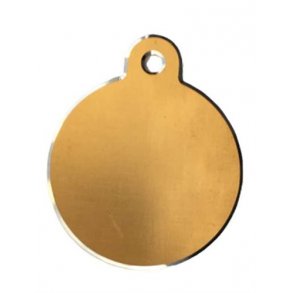 Hunde/katte tegn stort cirkel, Guld, Aluminium