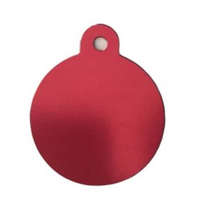 Hunde/katte tegn stort cirkel, R�d, Aluminium
