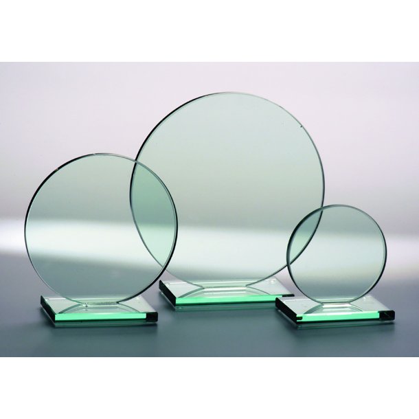 Glass trophy round 108mm base