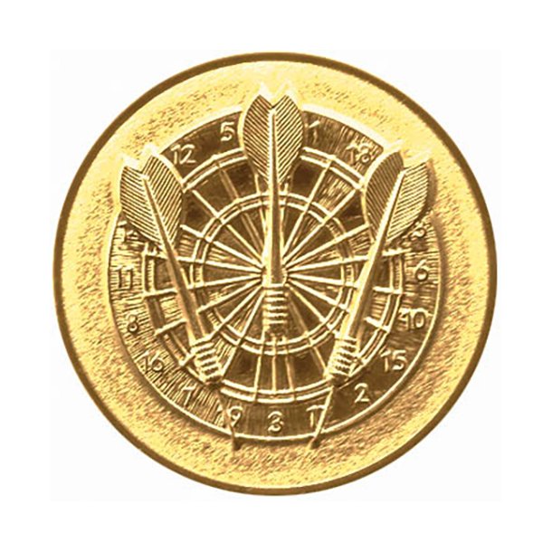 Emblem Dart 3D, 50 mm, Guld