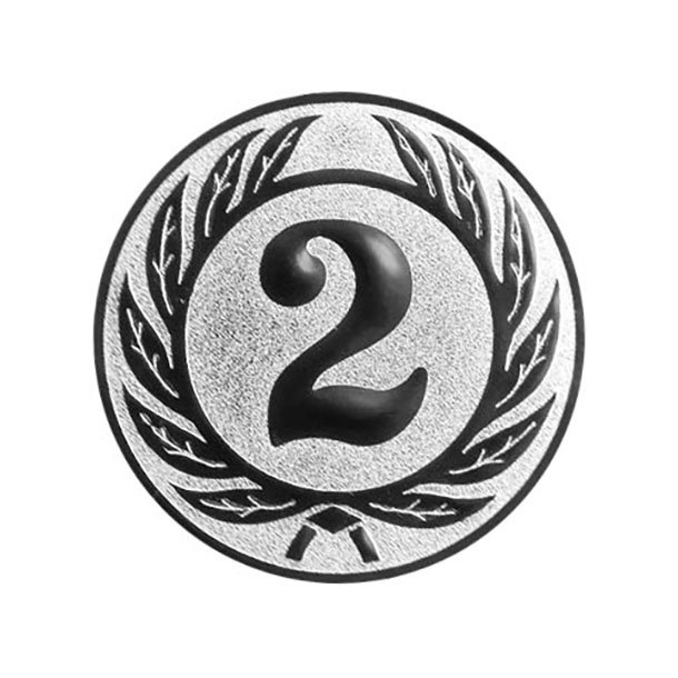 Emblem Nummer 2, S�lv, �50mm