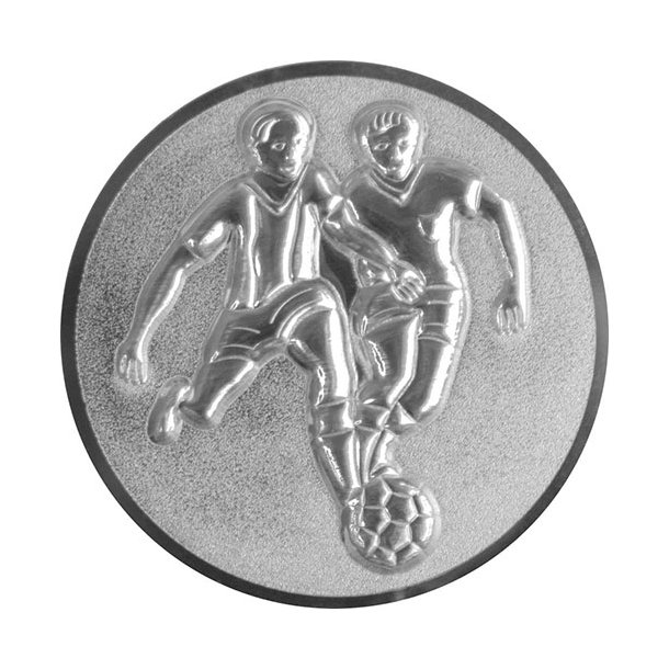 Emblem Fodbold 3D, 50 mm, Slv