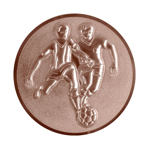 Emblem Fodbold 3D, 50 mm, Bronce