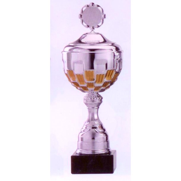 Slv pokal med guld felter