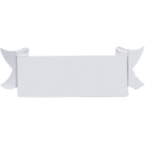 Skjold til gravering, S�lv, 95x33mm