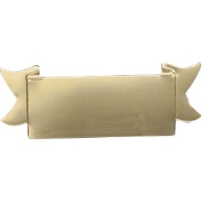 Skjold til gravering, Guld, 73x27mm