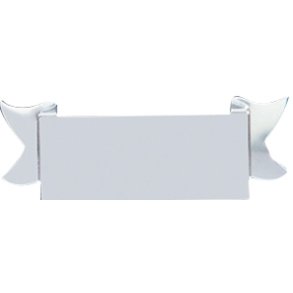 Skjold til gravering, S�lv, 73x27mm