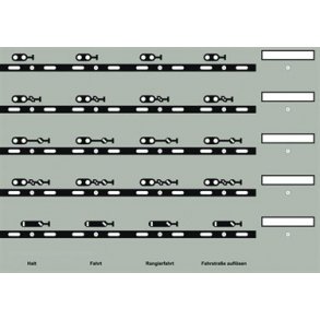 Track-Control Folie Signal-Symbole